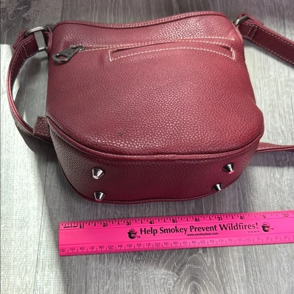 Montana West Red Crossbody Bag with Ornate Silver Accents - Picture 3 of 5